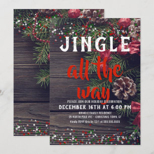Jingle all the Way Rustic Julfest Investigation Inbjudningar