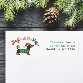 Jingle All the Way – Söt present till husdjur & br Returadress Etikett