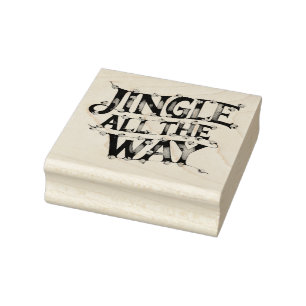 Jingle All the Way Typografi Stämpel