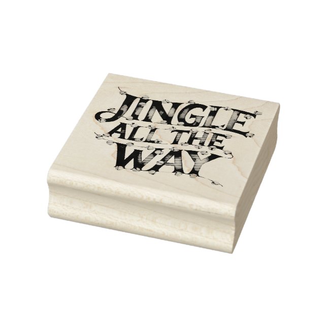 Jingle All the Way Typografi Stämpel (Stämpel)