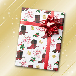 Jingle all Way Cowboy Boot-jul Presentpapper