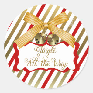 Jingle all Way Round Sticker Runt Klistermärke