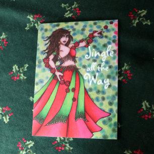 Jingle alla Way Belly Dancer Cards Helgkort