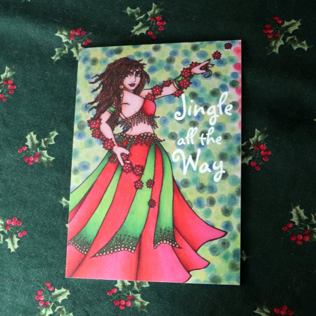 Jingle alla Way Belly Dancer Cards Helgkort (Skapare uppladdad)