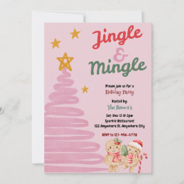 Jingle And Mingle Christmas Party Invitation Inbjudningar