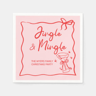 Jingle and Mingle Handritade julfest Pappersservett