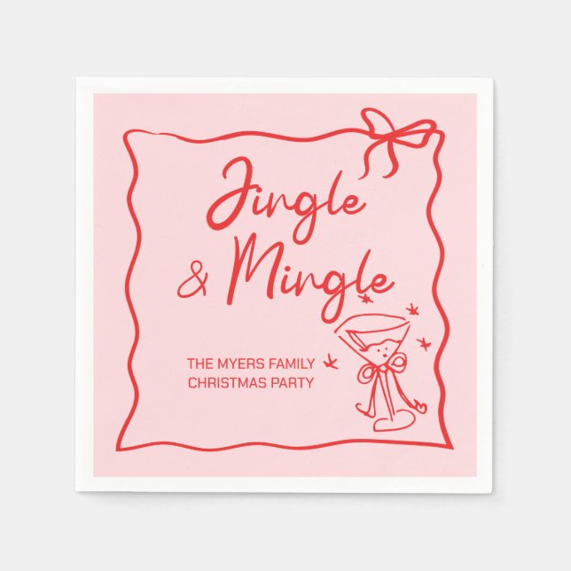 Jingle and Mingle Handritade julfest Pappersservett (Framsidan)