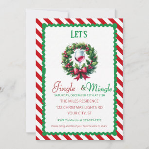 Jingle and Mingle Holiday Cocktail Party Inbjudningar