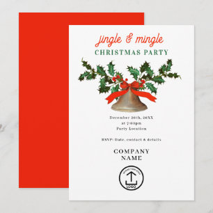 Jingle and Mingle Holiday Företags Julfest Inbjudningar