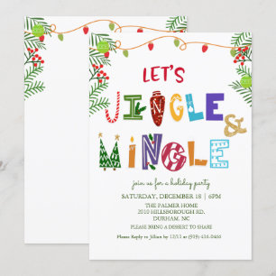 Jingle and Mingle Holiday-inbjudan Inbjudningar