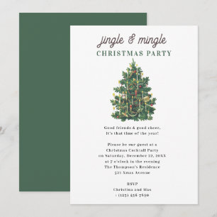 Jingle and Mingle Holiday Julfest Inbjudningar