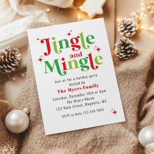 Jingle and Mingle Julfest Inbjudningar