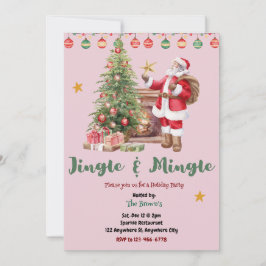 Jingle And Mingle Julfest Invitation Inbjudningar