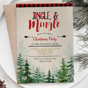 Jingle And Mingle Julfest Lumberjack Inbjudningar