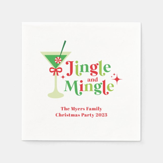 Jingle and Mingle Julfest Pappersservett (Framsidan)