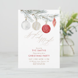 Jingle and Mingle Ornament Christmas Party Inbjudningar