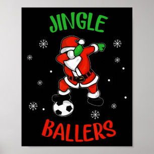 Jingle Ballers Julfotboll Santa Fotboll Poster