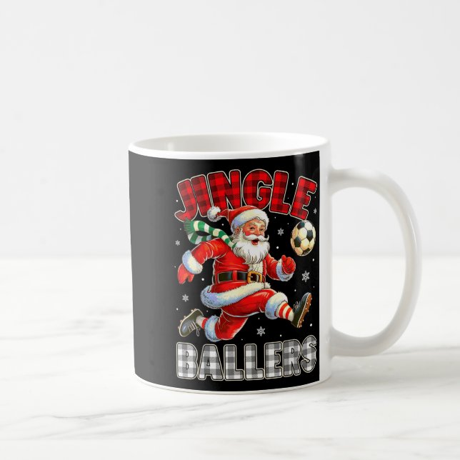 Jingle Ballers Santa Football Christmas Soccer Pla Kaffemugg (Höger)