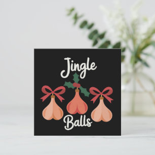 Jingle Balls Vuxen Humor Sarktastisk Jul  Julkort
