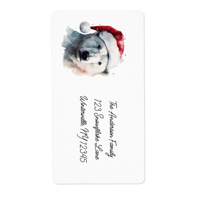 Jingle Bear Joy, anpassad Fraktsedel (Framsidan)