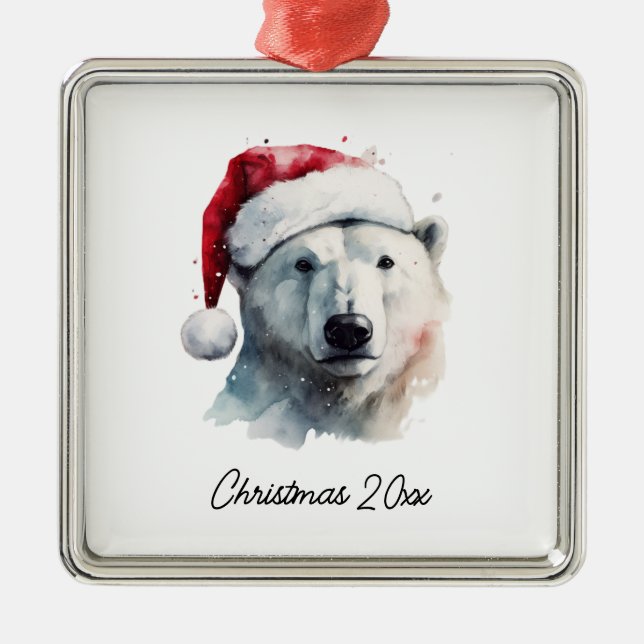 Jingle Bear Joy, anpassad Julgransprydnad Metall (Framsidan)