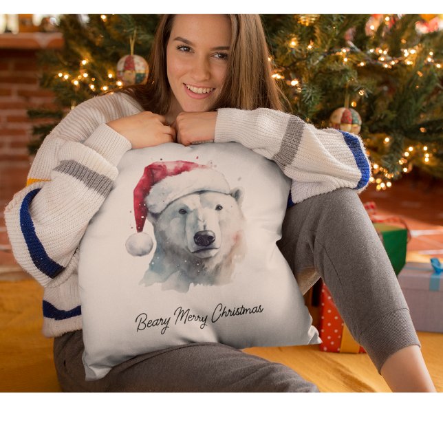 Jingle Bear Joy, anpassad Kudde (Skapare uppladdad)