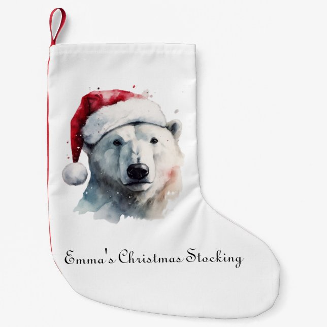 Jingle Bear Joy, anpassad Liten Julstrumpa (Framsidan)