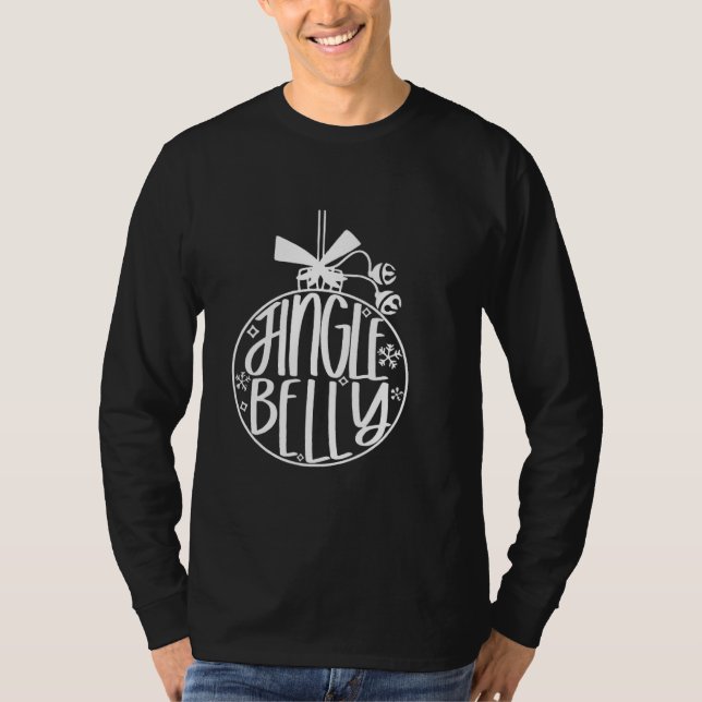 Jingle Bell All The Way  Christmas Pregnancy T Shirt (Framsida)