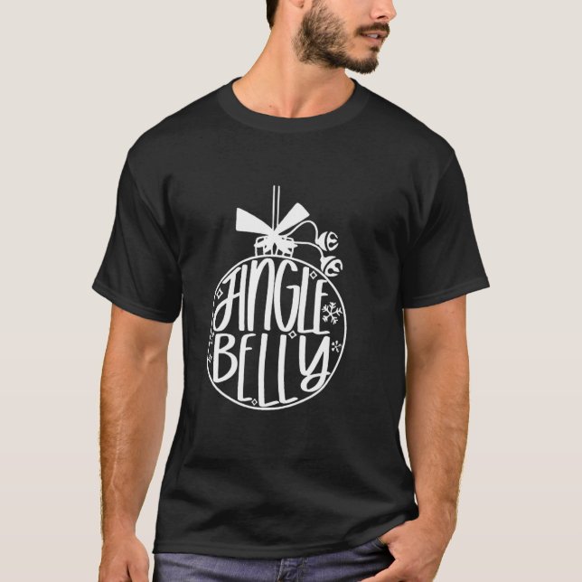 Jingle Bell All The Way  Christmas Pregnancy T Shirt (Framsida)