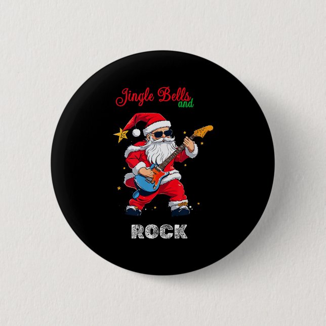 Jingle Bell And Rock Christmas Santa Rolling Playi Knapp (Framsida)