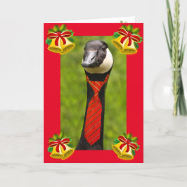 Jingle Bell Goose Jul Helgkort