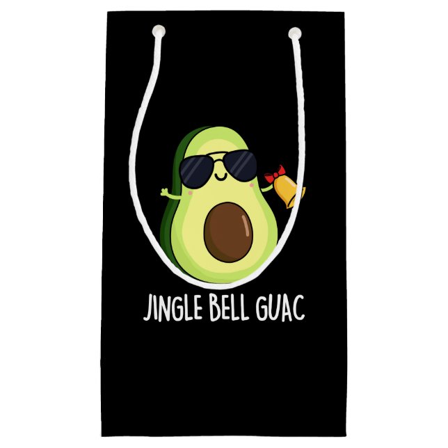 Jingle Bell Guac Funny Avocado Pun Mörk BG (Framsidan)