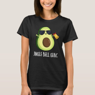 Jingle Bell Guac Funny Avocado Pun Mörk BG T Shirt