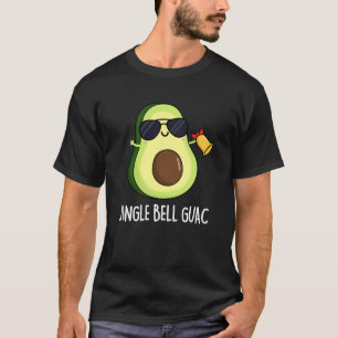 Jingle Bell Guac Funny Avocado Pun Mörk BG T Shirt