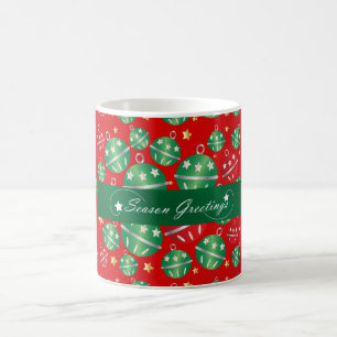 Jingle Bell-julens prydnadsmönster Mönster Kaffemugg