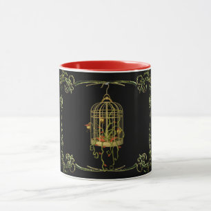 Jingle bell Plant birdcage art nouveau unikt Mugg