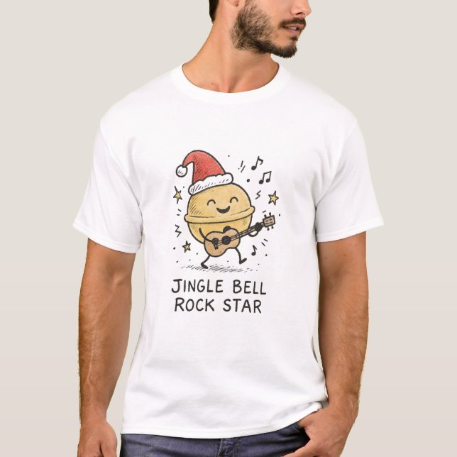 Jingle Bell Rock Star - Christmas Pun T-Shirt (Framsida)