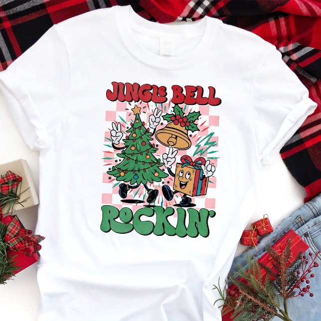 Jingle Bell Rockin Retro jul T Shirt (Skapare uppladdad)