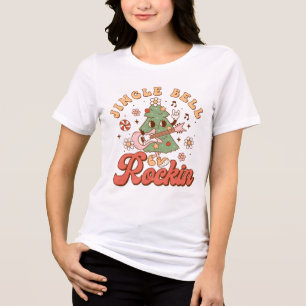 Jingle Bell Rockin Retro Musical Julgran T Shirt