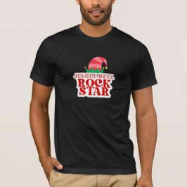 Jingle Bell Rockstjärna, julsvart T Shirt