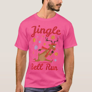 Jingle Bell Run Ren-djuret springer T Shirt
