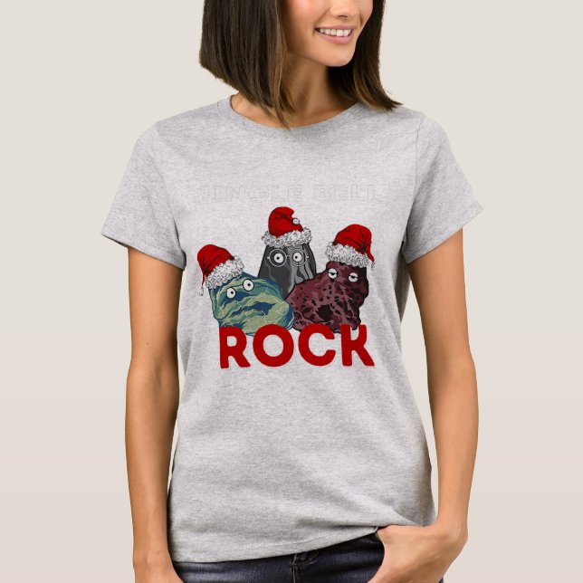 Jingle Bell Sten Funny Geologist-julklappar  T Shirt (Framsida)