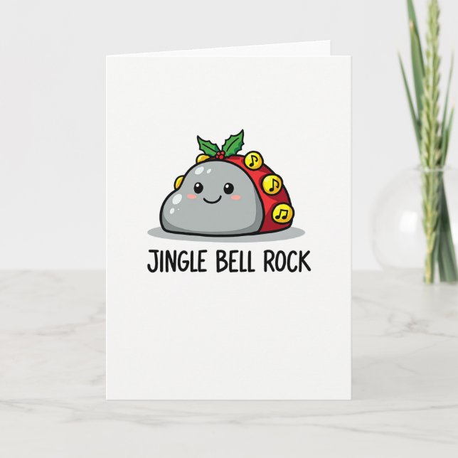 Jingle Bell Sten Pun Funny julkort Kort (Framsida)
