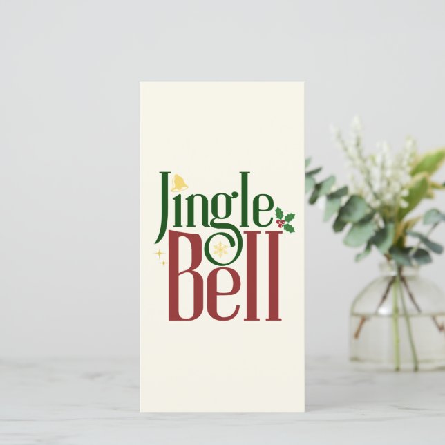 Jingle Bell Tack Kort (Stående Fram)