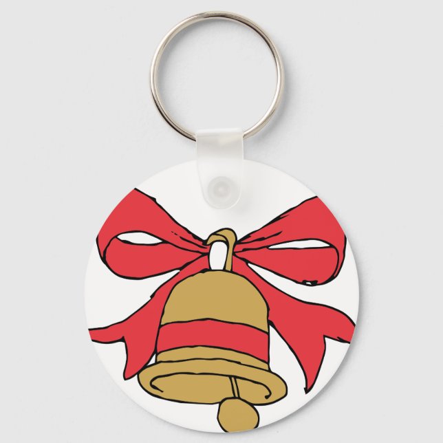 Jingle Bell Tecknad jul Klockor Clipart Clipart Cl Nyckelring (Framsida)