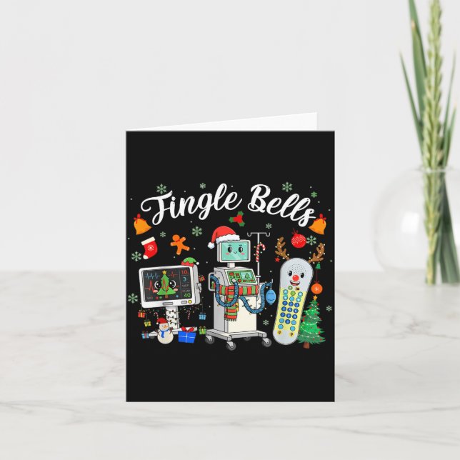 Jingle Bells Er Nurse Funny Christmas Tech Nursing Kort (Framsida)