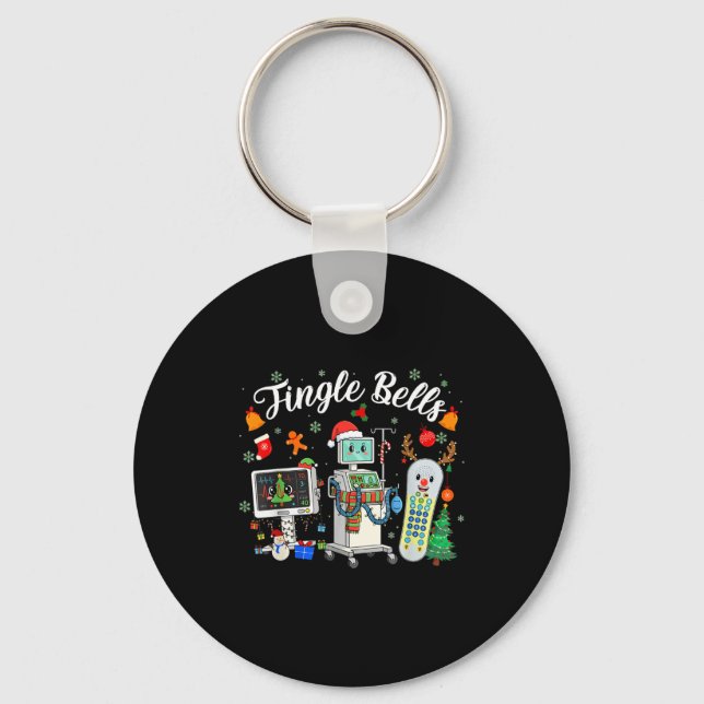 Jingle Bells Er Nurse Funny Christmas Tech Nursing Nyckelring (Framsida)