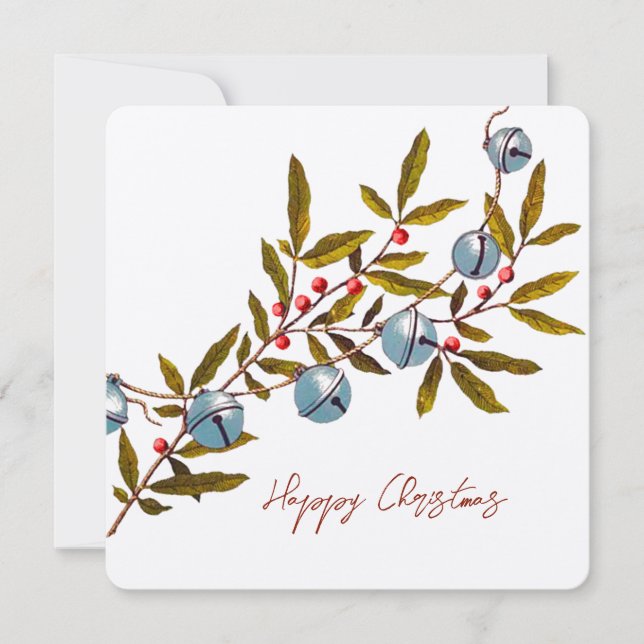 Jingle Bells Hälsning Julkort (Framsida)