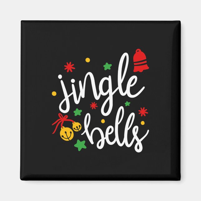 Jingle Bells Jingle All The Way Xmas Gift Christma Magnet (Framsidan)