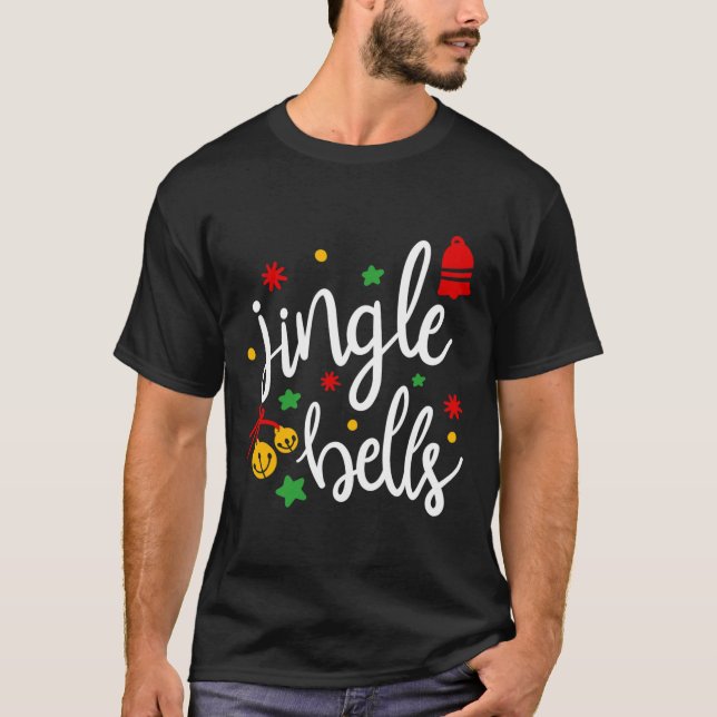 Jingle Bells Jingle All The Way Xmas Gift Christma T Shirt (Framsida)
